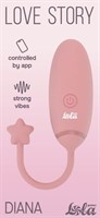 Нежно-розовое виброяйцо с управлением через приложение Diana 519316