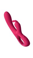 Малиновый вибратор-кролик Chill - 21 см. 519317