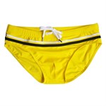Желтые плавки с двумя контрастными полосками 519428