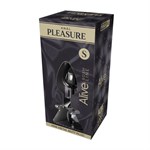 Серебристая анальная втулка с черным кристаллом Mini Metal Butt Plug Size S - 7 см. 519443