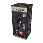 Серебристая анальная втулка с красным кристаллом Mini Metal Butt Plug Size S - 7 см. 519445