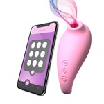 Розовый вакуумный стимулятор клитора Revelation + APP 519449