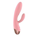 Нежно-розовый вибратор-кролик Elali - 18 см. 519455