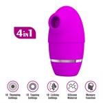 Лиловый стимулятор клитора 4-в-1 Shakira 519493