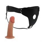 Телесный полый мужской страпон Stark - 17,5 см. 519504