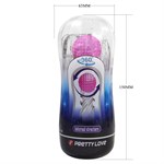 Прозрачный мастурбатор с подвижным шариком 519542