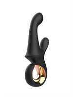 Черный вибратор-кролик Mystery - 22,5 см. 519552