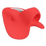 Красный вибратор на палец Carnation 519589