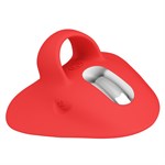 Красный вибратор на палец Carnation 519589