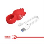 Красный мини-вибратор на палец Jae 519591