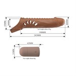 Коричневая вибронасадка с подхватом мошонки и пультом ДУ 519640
