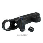 Черная вибронасадка на пенис с подхватом мошонки - 20 см. 519643