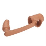 Телесная насадка на пенис и мошонку с анальным стимулятором Rilley 519662