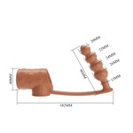 Телесная насадка на пенис и мошонку с анальным стимулятором Rilley 519662