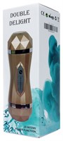 Двусторонний мастурбатор с вибрацией Double Delight - вагина и ротик 519678