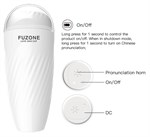 Белый мастурбатор с вибрацией в колбе Fuzone 519686