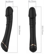 Черный вибратор для G-точки Hancock - 20,4 см 519688