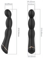 Черный вибратор для G-точки Laband - 21 см. 519689