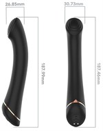 Черны вибратор для G-точки Gwand - 18,7 см. 519690