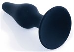 Черная анальная втулка на присоске - 11 см. 519702