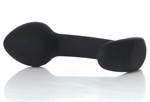 Черная анальная втулка Curved - 7,5 см. 519704