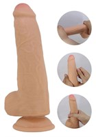 Телесный фаллоимитатор с подвижной кожей Draco - 23,3 см. 519751
