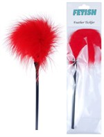 Красная пуховка для любовных игр - 28 см. 519752