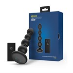 Черная анальная виброёлочка Nexus Tornado Beaded Probe с функцией вращения 519825