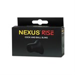Черное эрекционное кольцо-слинг Nexus Rise 519830 - фото 1806204