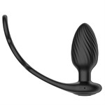 Черная анальная вибровтулка Tornado with Cock & Ball Rings с эрекционными кольцами 519831