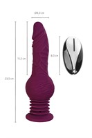 Фиолетовая мини-машина для секса Striker с пультом ДУ - 23,5 см. 519835