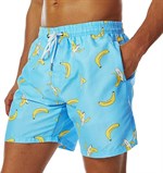 Голубые пляжные шорты с принтом в виде бананов 519959