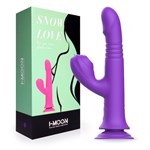 Фиолетовый вибратор-кролик на присоске - 23,8 см. 519976