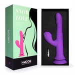 Фиолетовый вибратор-кролик на присоске - 23,8 см. 519976