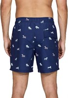 Темно-синие пляжные шорты с принтом в виде зверушек 519978