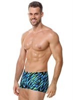 Черные плавки-боксеры с цветными зигзагами 520129