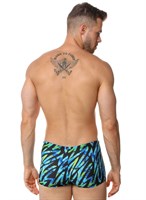 Черные плавки-боксеры с цветными зигзагами 520129