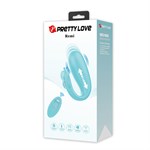 Аквамариновый интерактивный вибростимулятор с поступательными движениями Klay 520164