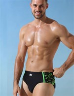 Мужские плавки с контрастными полосами и принтом 522118