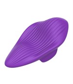 Фиолетовый вибратор в трусики с магнитной фиксацией 522177