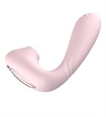 Нежно-розовый L-образный вибратор - 12,3 см. 522181