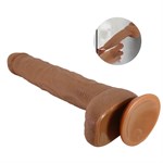 Темно-бежевый фаллоимитатор-гигант на присоске Dick - 28 см. 522576