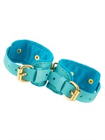 Голубые двуслойные кожаные оковы 523522