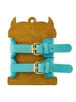 Голубые двуслойные кожаные оковы 523522