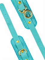 Голубые двуслойные кожаные оковы 523522