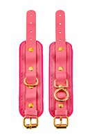 Розовые двуслойные кожаные оковы 523523