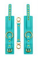 Голубые однослойные кожаные оковы 523524