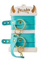 Голубые однослойные кожаные оковы 523524