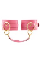 Розовые однослойные кожаные оковы 523525
