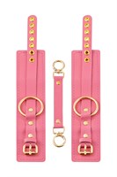 Розовые однослойные кожаные оковы 523525